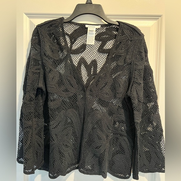 Chico's Tops - Chico's Black Crochet Sweater